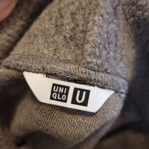 Uniqlo Men's Unisex Wool Blend Hoodie Size XL Beige/ Gray Ready For Winter